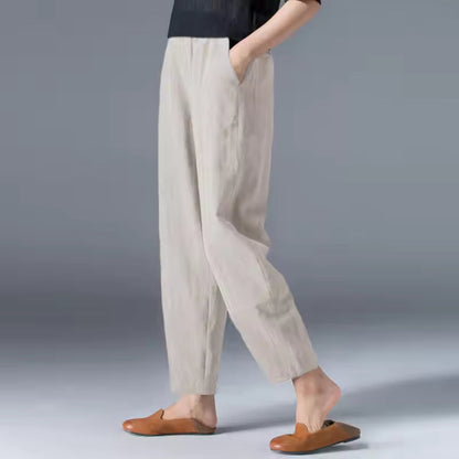 Adélaïde | Tapered Pull-On Summer Trousers