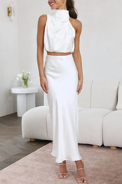 Noelle | Satin Evening Maxi Dress