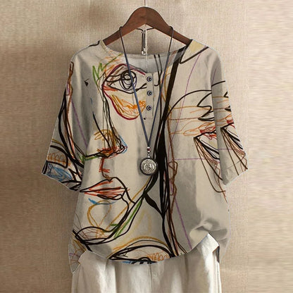 Raphaëlle | Floral Retro-Inspired Blouse