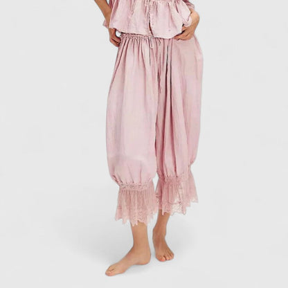 Viera | Lace Patchwork Wide Leg Pants