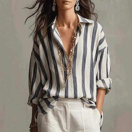Aurelia | Striped Linen Shirt
