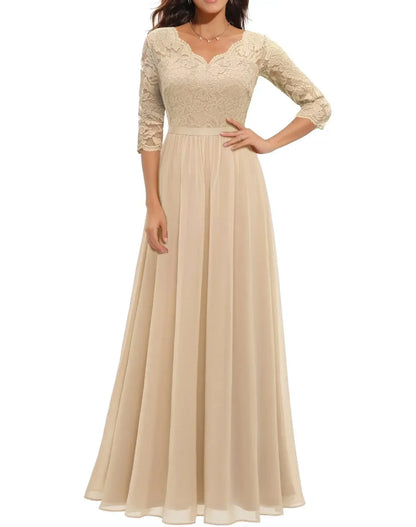 Maëva | Romantic Lace Maxi Dress