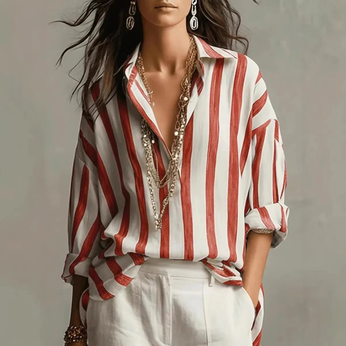 Aurelia | Striped Linen Shirt