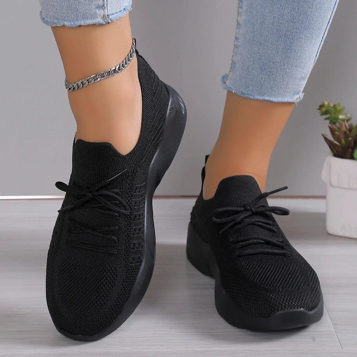 Cecily | Knit Slip-On Sneakers for Women