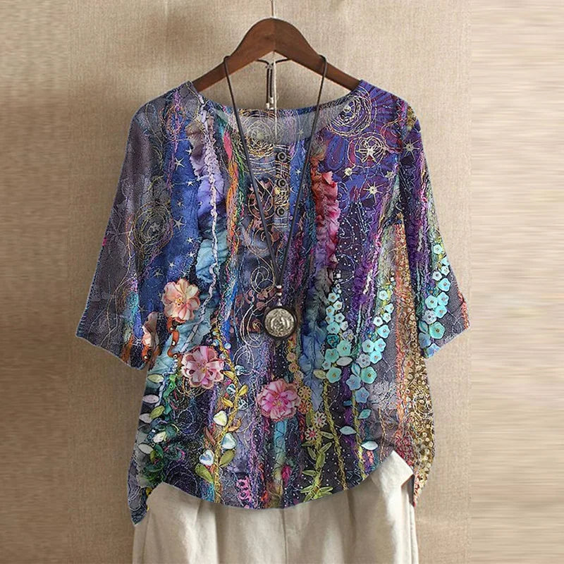 Raphaëlle | Floral Retro-Inspired Blouse