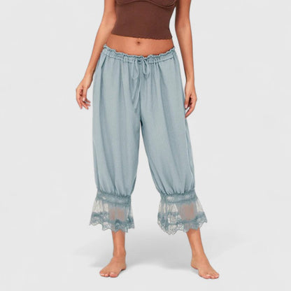 Viera | Lace Patchwork Wide Leg Pants