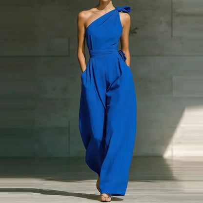 Arielle | One-Shoulder Wide-Leg Jumpsuit