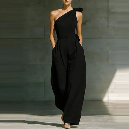 Arielle | One-Shoulder Wide-Leg Jumpsuit