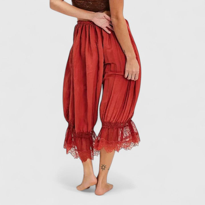 Viera | Lace Patchwork Wide Leg Pants