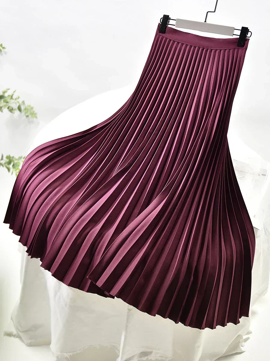 Seraphina | Elegant Pleated Midi Skirt