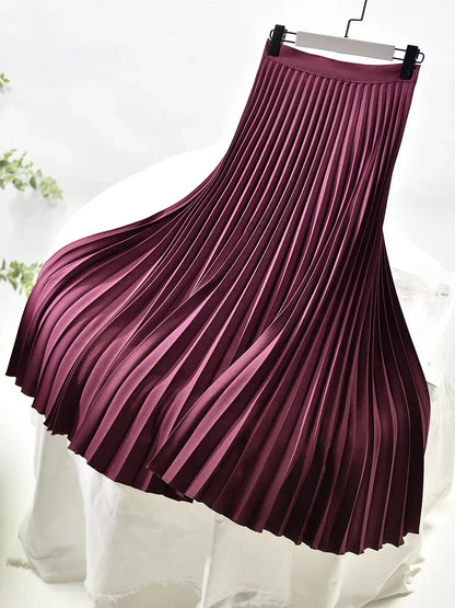 Seraphina | Elegant Pleated Midi Skirt