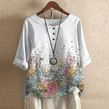 Raphaëlle | Floral Retro-Inspired Blouse