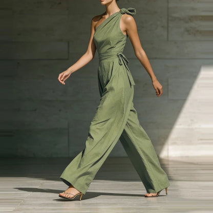 Arielle | One-Shoulder Wide-Leg Jumpsuit