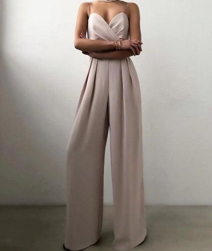 Celestia | Strapless Wide-Leg Jumpsuit