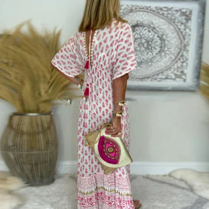 Valentine | Boho Floral Maxi Dress