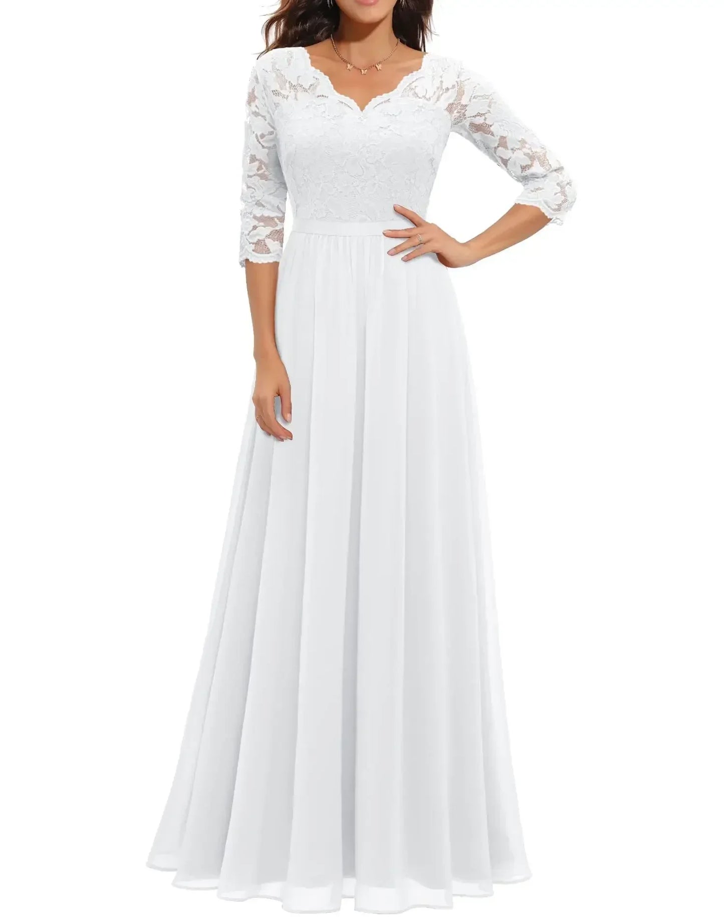 Maëva | Romantic Lace Maxi Dress