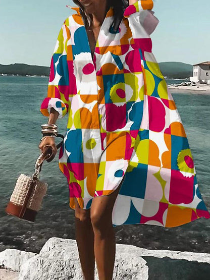Maren | Printed Summer Shirt Dress