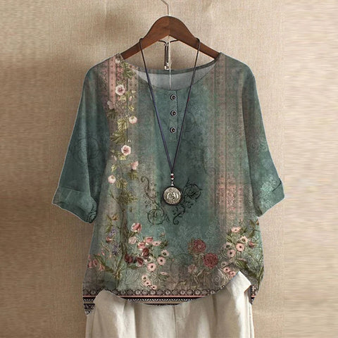 Raphaëlle | Floral Retro-Inspired Blouse