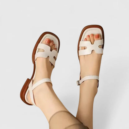 Deliane | Ankle Strap Flat Sandals