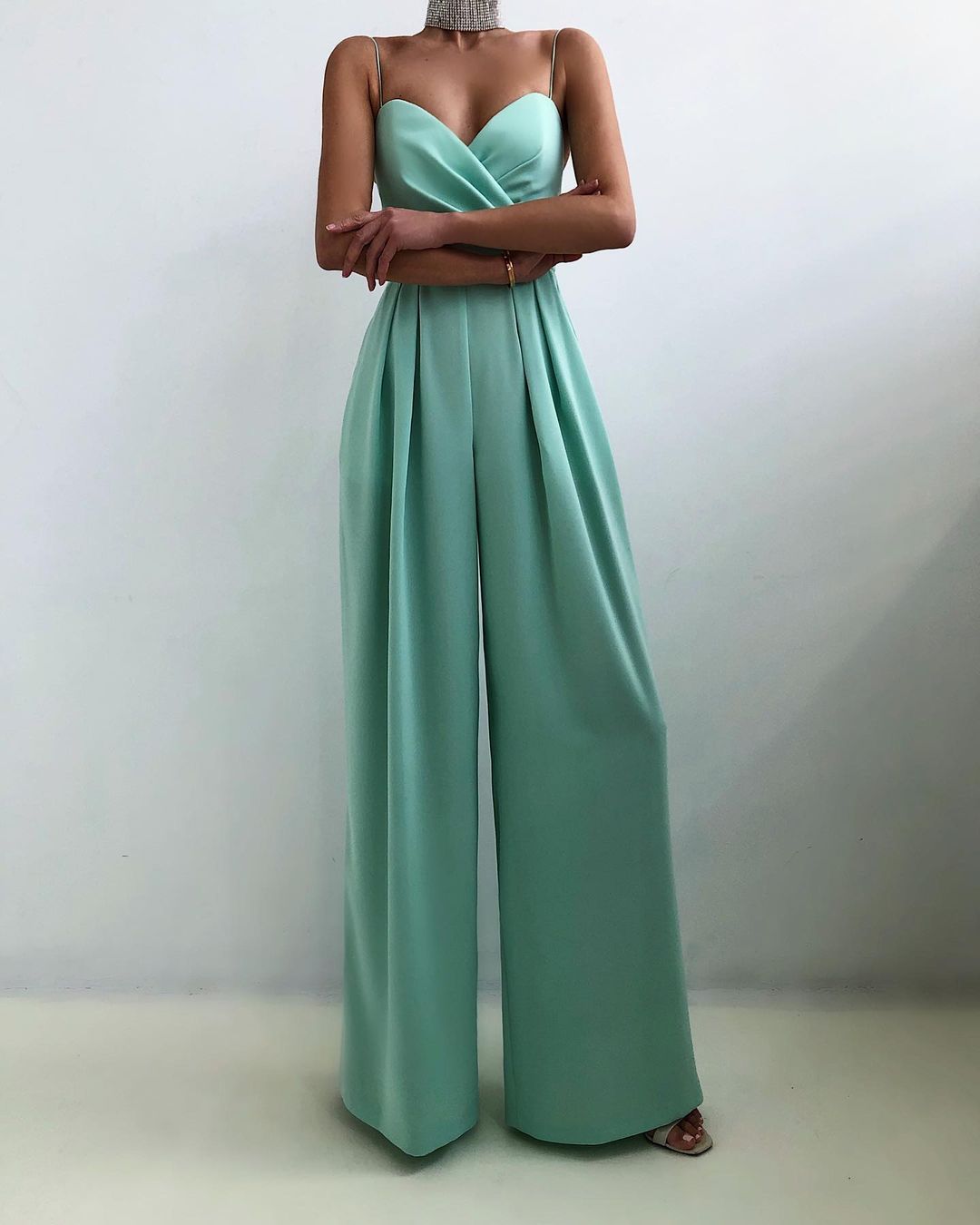 Celestia | Strapless Wide-Leg Jumpsuit