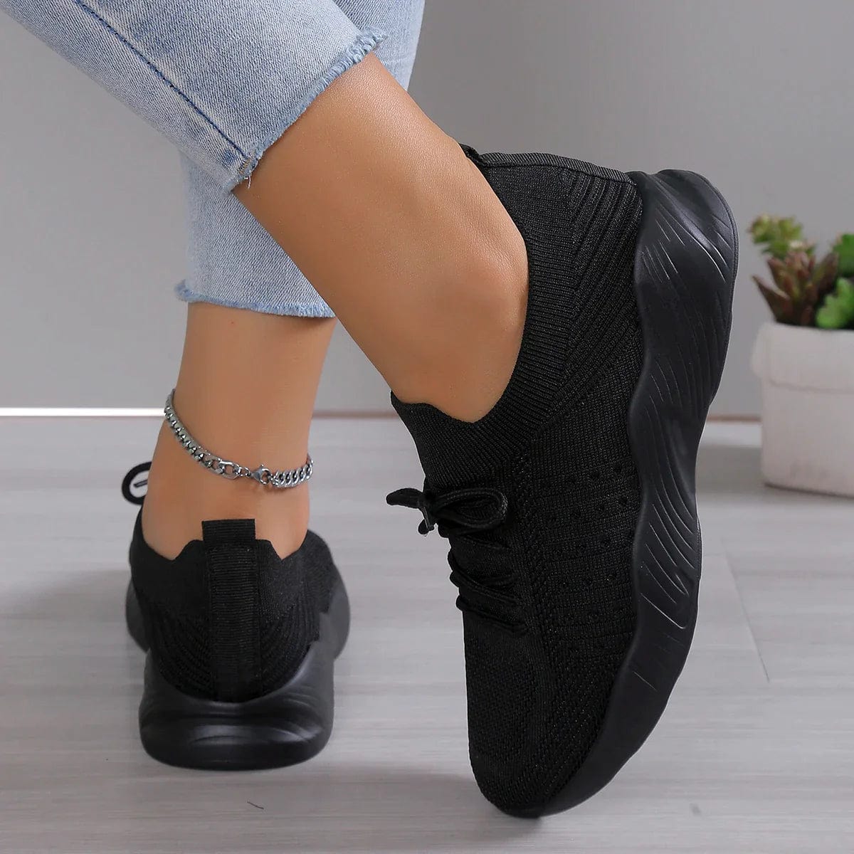 Cecily | Knit Slip-On Sneakers for Women