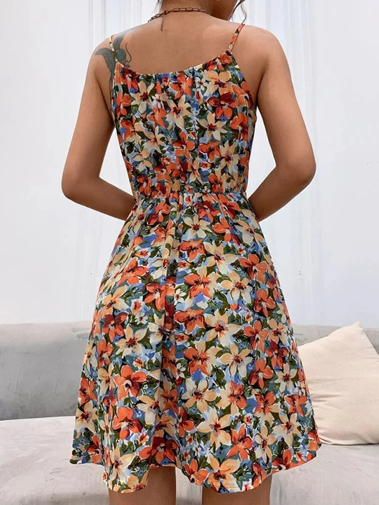 Isla | Floral Summer Midi Dress