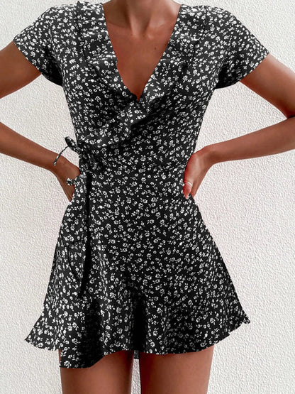 Chloe | Floral Wrap Mini Dress