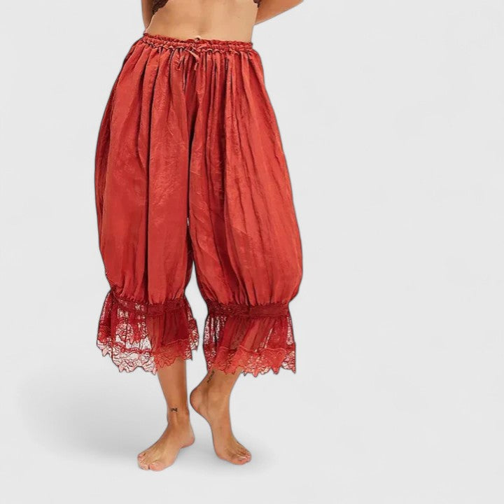 Viera | Lace Patchwork Wide Leg Pants