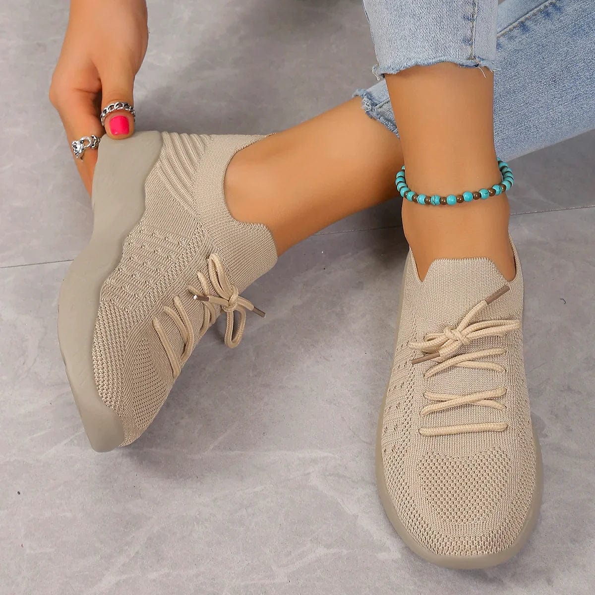 Victoire | Knit Slip-On Sneakers