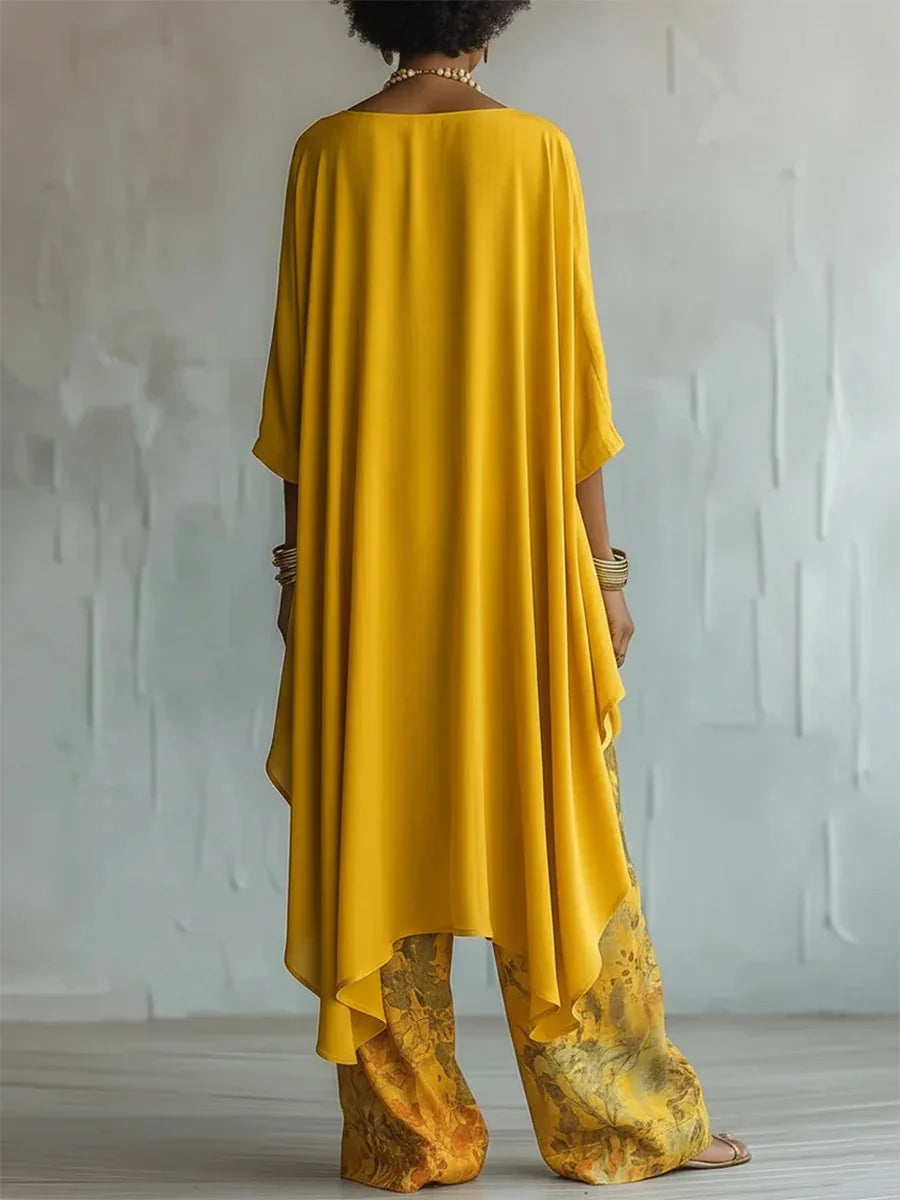 Anouck | Floral Top & Wide-Leg Pants Set