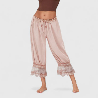 Viera | Lace Patchwork Wide Leg Pants