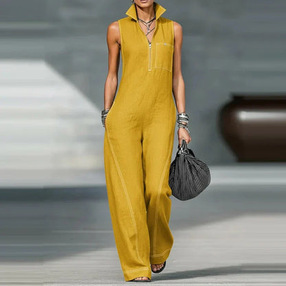 Marielle | Zip-Front Wide-Leg Jumpsuit