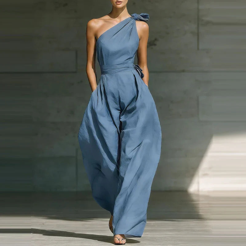 Arielle | One-Shoulder Wide-Leg Jumpsuit