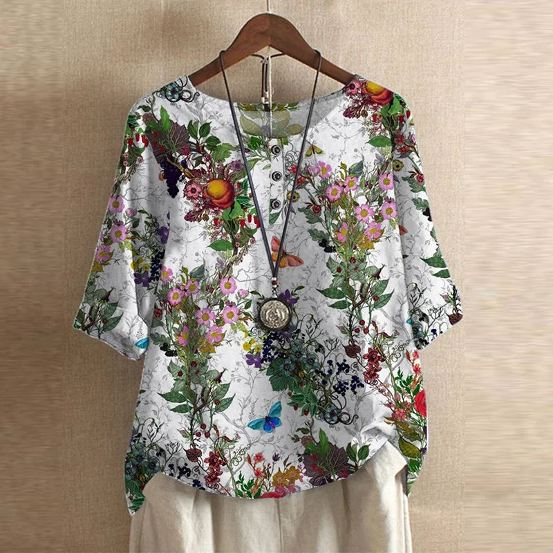 Raphaëlle | Floral Retro-Inspired Blouse