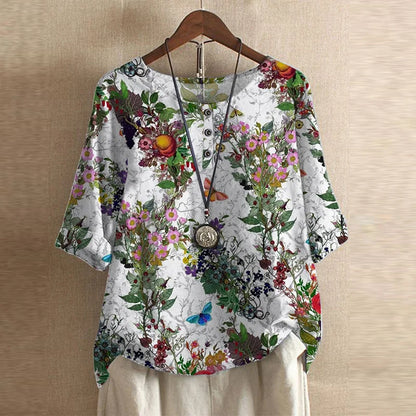 Raphaëlle | Floral Retro-Inspired Blouse