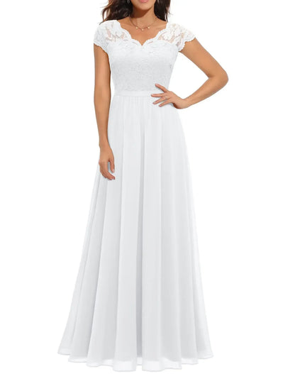 Maëva | Romantic Lace Maxi Dress