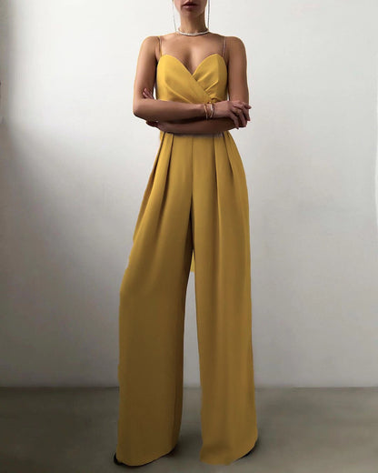 Celestia | Strapless Wide-Leg Jumpsuit