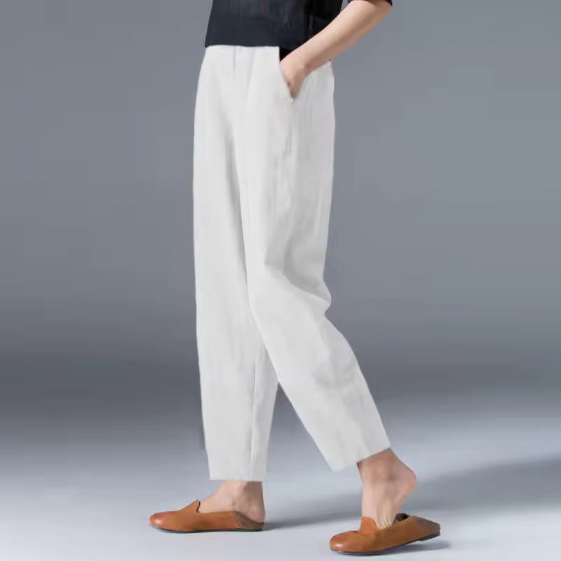 Adélaïde | Tapered Pull-On Summer Trousers