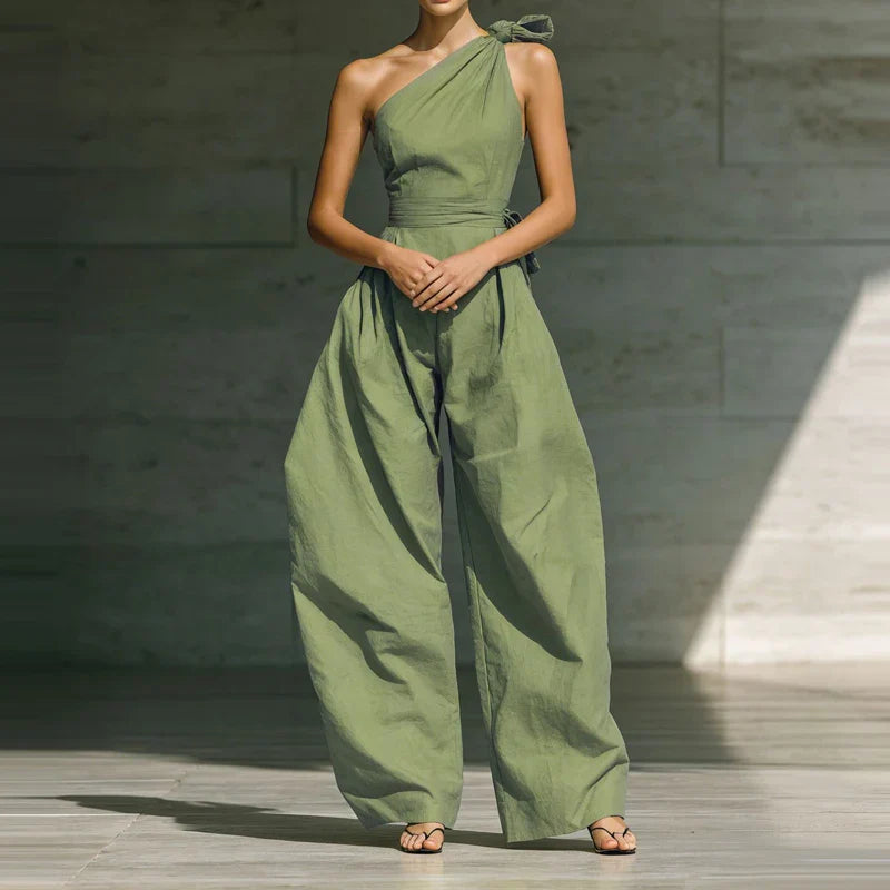Arielle | One-Shoulder Wide-Leg Jumpsuit