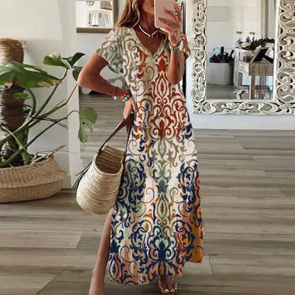 Amelie | Boho Printed Maxi Dress