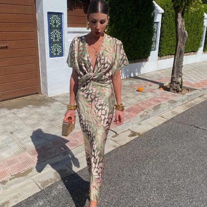 Calista | Satin Maxi Wedding Guest Dress