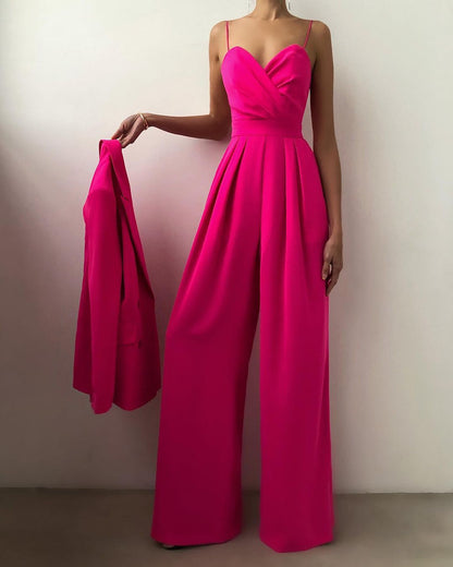 Celestia | Strapless Wide-Leg Jumpsuit