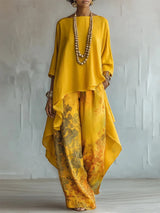 Anouck | Floral Top & Wide-Leg Pants Set