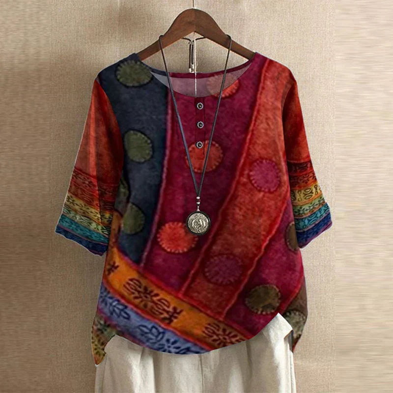Raphaëlle | Floral Retro-Inspired Blouse