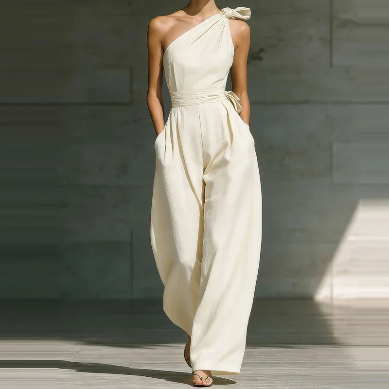 Arielle | One-Shoulder Wide-Leg Jumpsuit