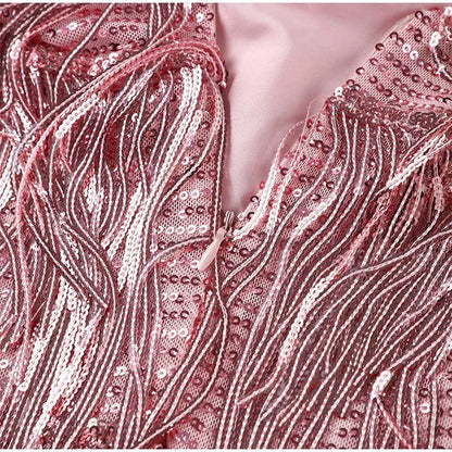 Liorra | Sequin Fringe Mini Dress