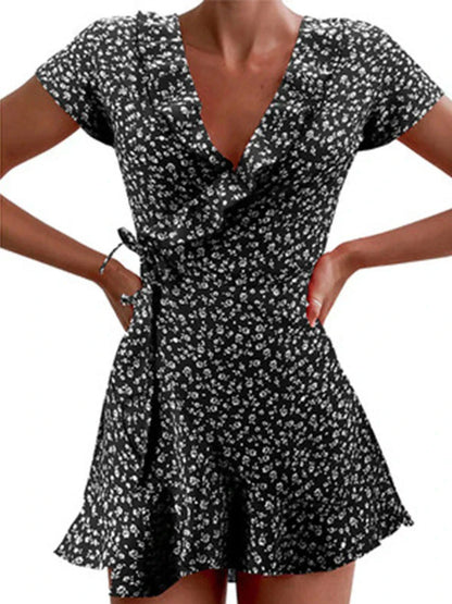 Chloe | Floral Wrap Mini Dress