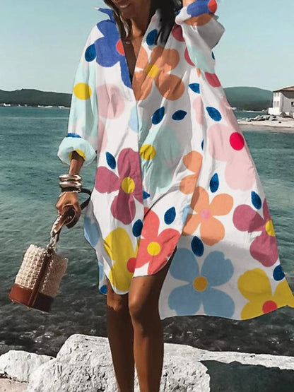 Maren | Printed Summer Shirt Dress