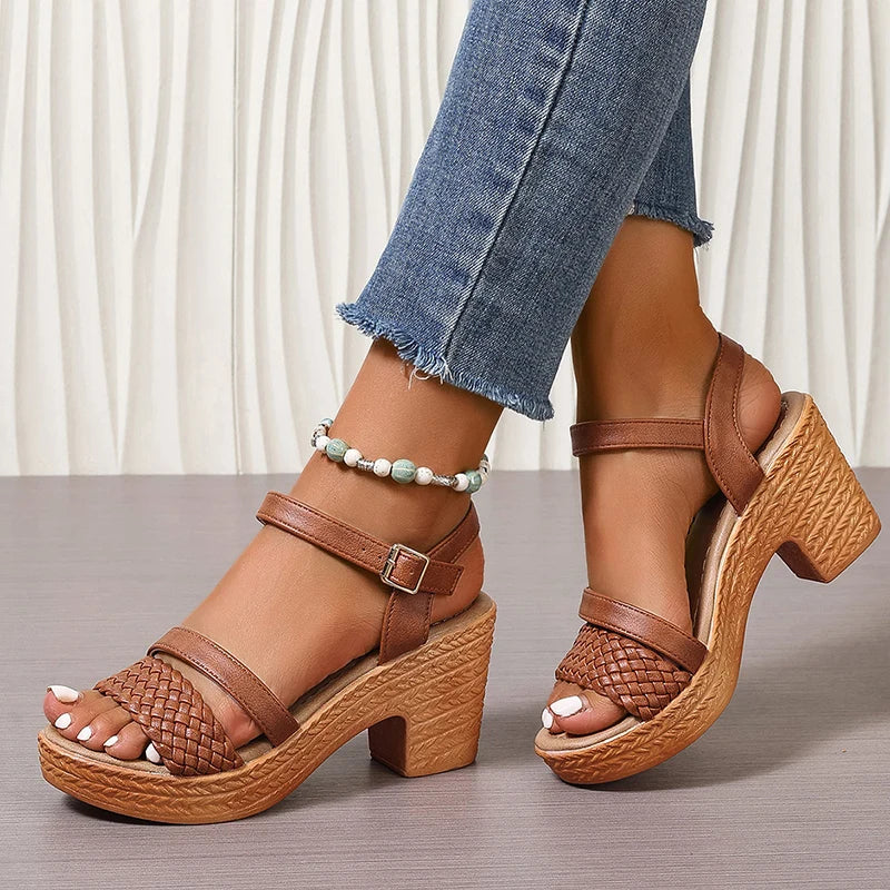 Marcella | Woven Platform Sandals