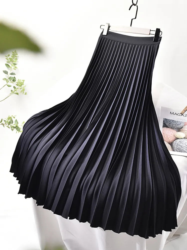 Seraphina | Elegant Pleated Midi Skirt